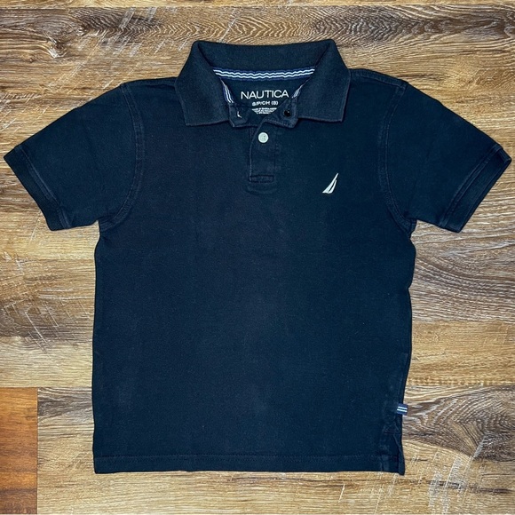 Nautica Boys Classic Black and White Polo Shirts, Size S (8) - Picture 6 of 8